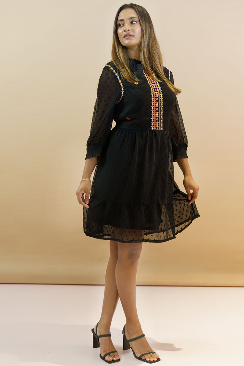 EMBROIDERED DRESS